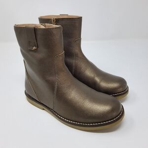 LAND'S END Girls Metallic Brown Ankle Boots Sz. 13